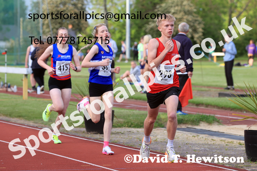 3000 metres, 2026 NEGP 2, Monkton Stadium, Wednesday, May 27th. Photo: David T. Hewitson/Sports for All Pics